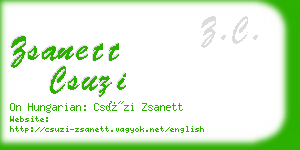 zsanett csuzi business card